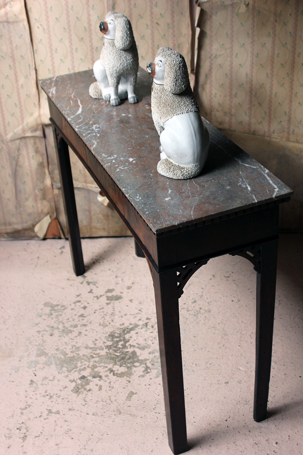 A George III Chippendale Design Mahogany & Marble Side Table c.1780