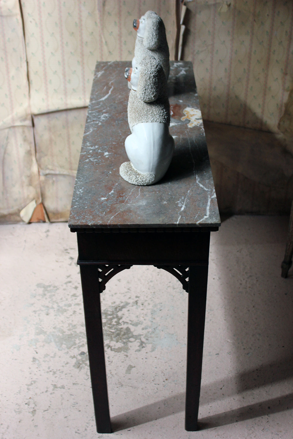 A George III Chippendale Design Mahogany & Marble Side Table c.1780
