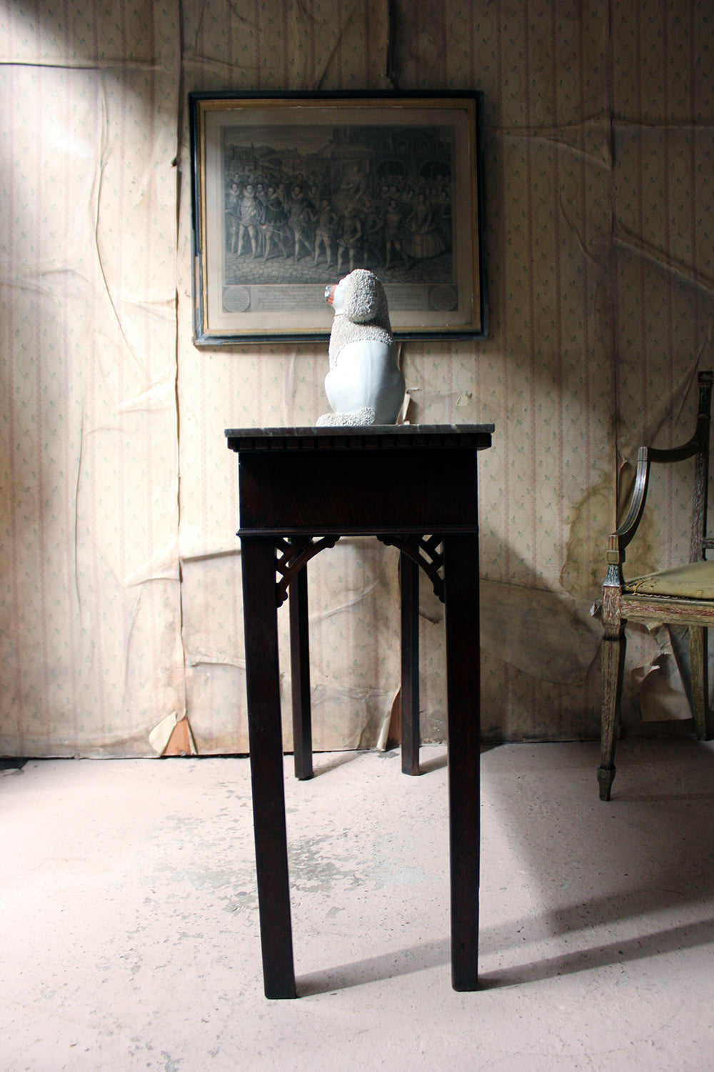 A George III Chippendale Design Mahogany & Marble Side Table c.1780