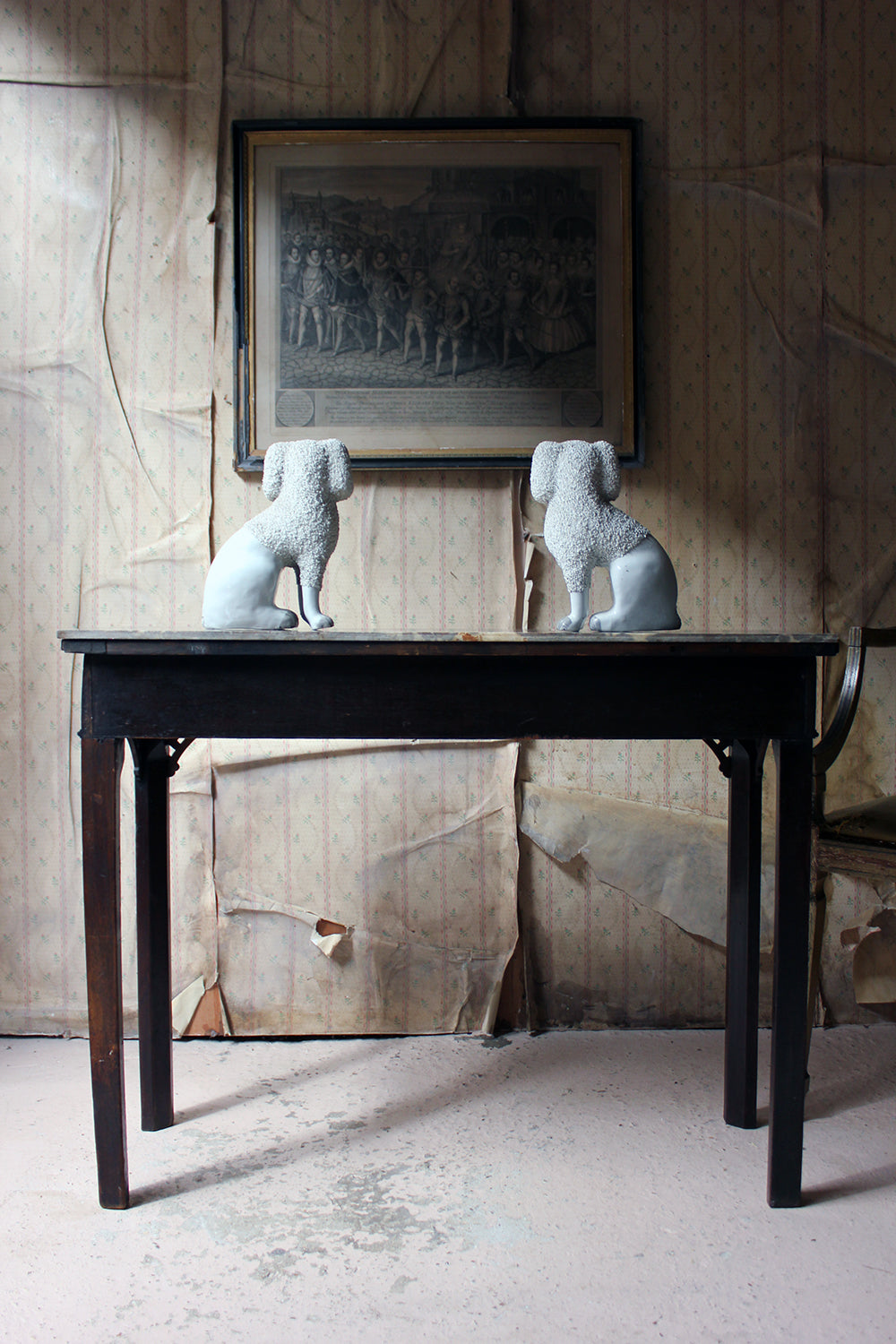 A George III Chippendale Design Mahogany & Marble Side Table c.1780