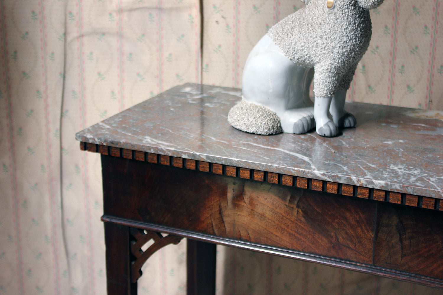 A George III Chippendale Design Mahogany & Marble Side Table c.1780