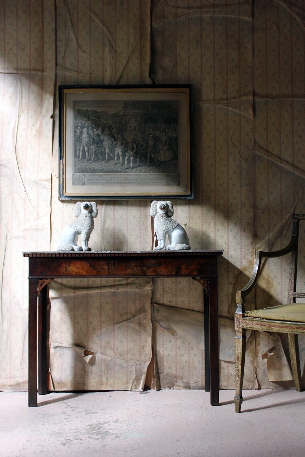 A George III Chippendale Design Mahogany & Marble Side Table c.1780