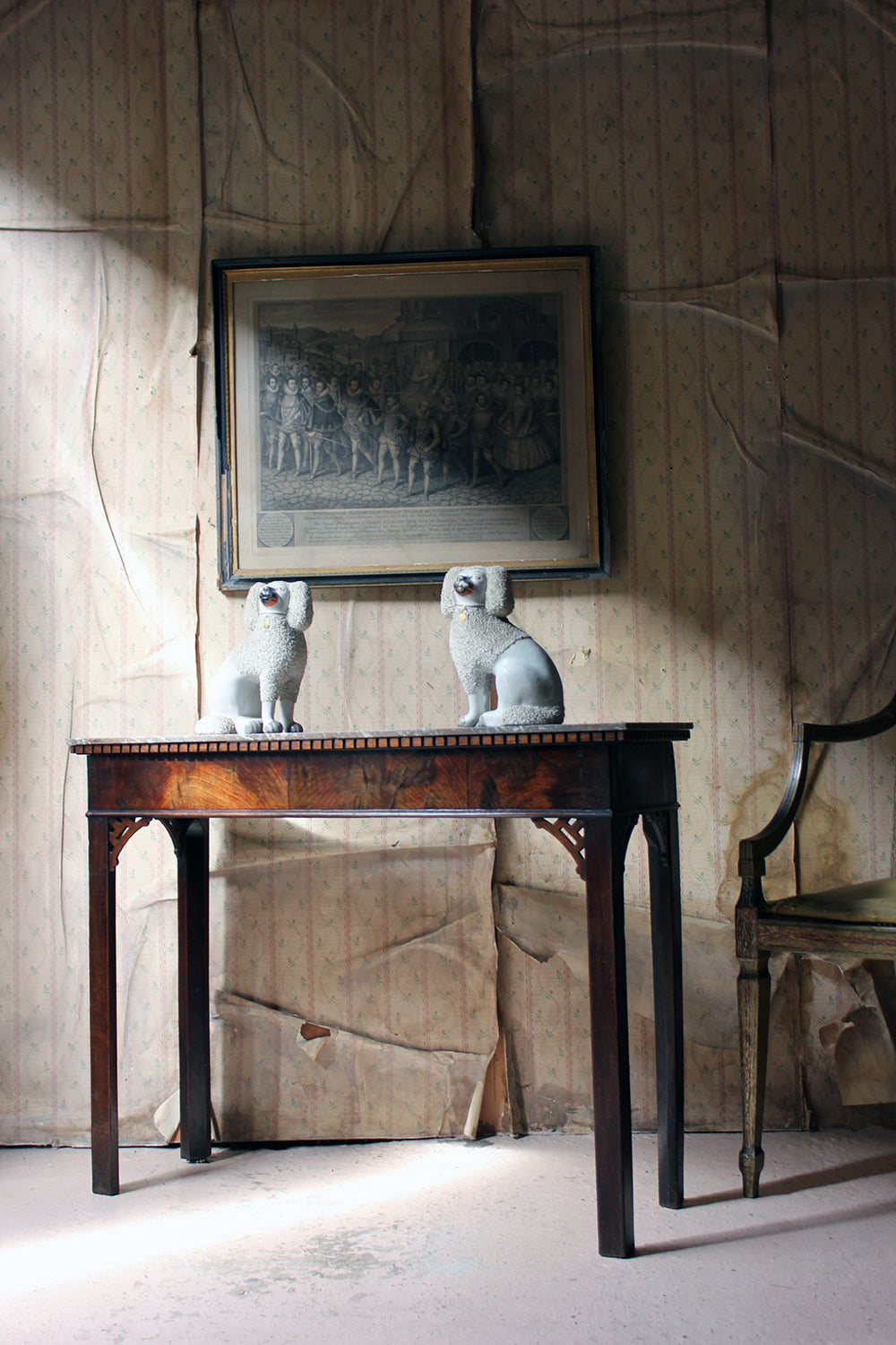 A George III Chippendale Design Mahogany & Marble Side Table c.1780