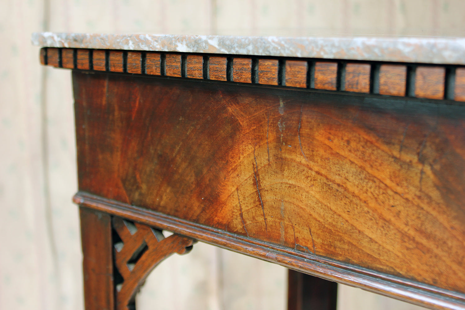 A George III Chippendale Design Mahogany & Marble Side Table c.1780