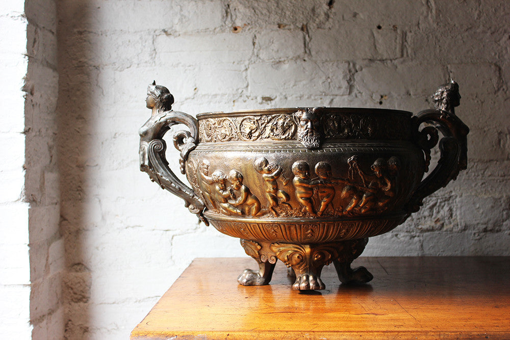 A Good French Gilt Metal Renaissance Revival Wine Cistern c.1870