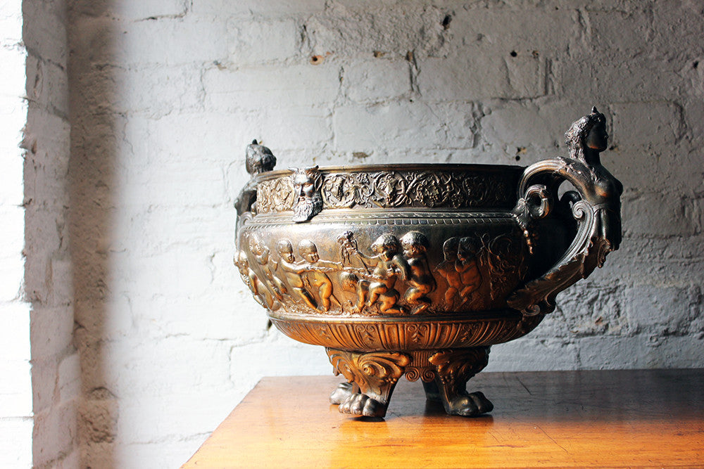 A Good French Gilt Metal Renaissance Revival Wine Cistern c.1870