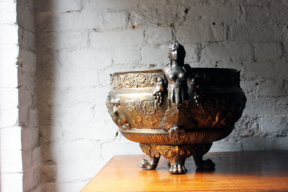 A Good French Gilt Metal Renaissance Revival Wine Cistern c.1870