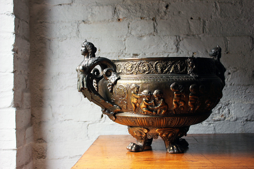 A Good French Gilt Metal Renaissance Revival Wine Cistern c.1870