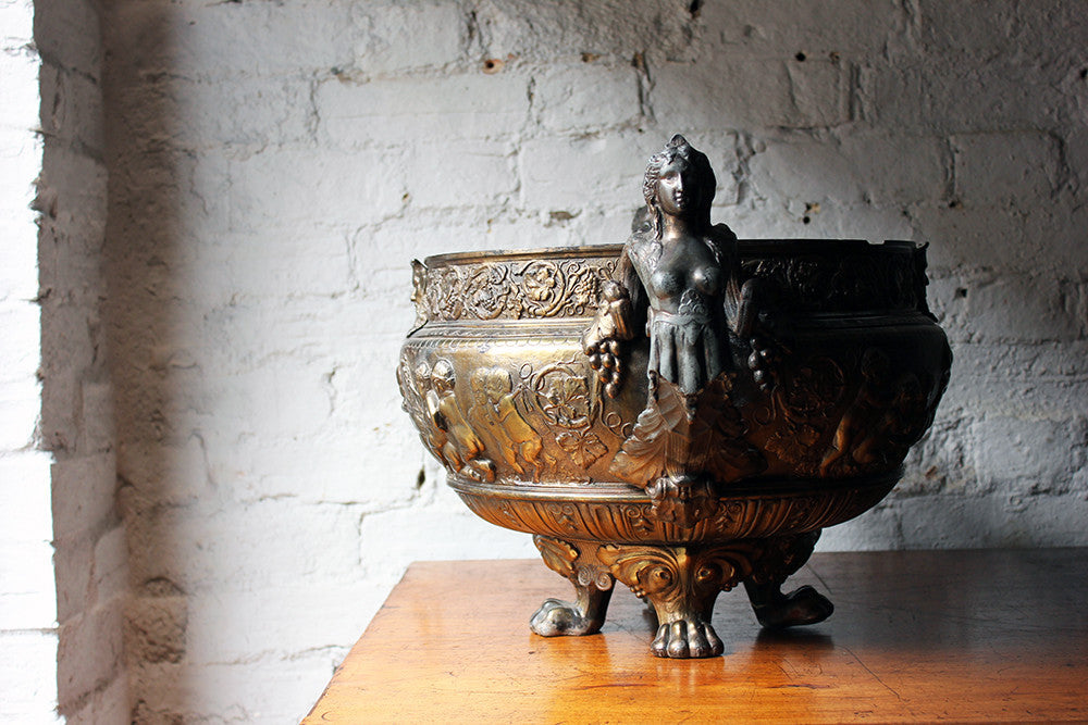 A Good French Gilt Metal Renaissance Revival Wine Cistern c.1870