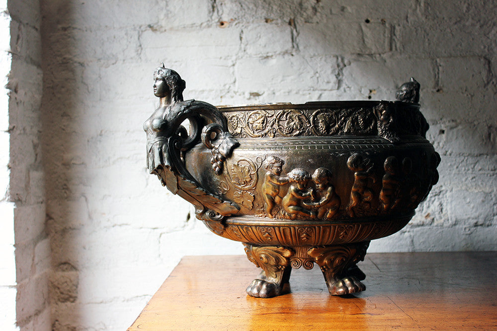 A Good French Gilt Metal Renaissance Revival Wine Cistern c.1870