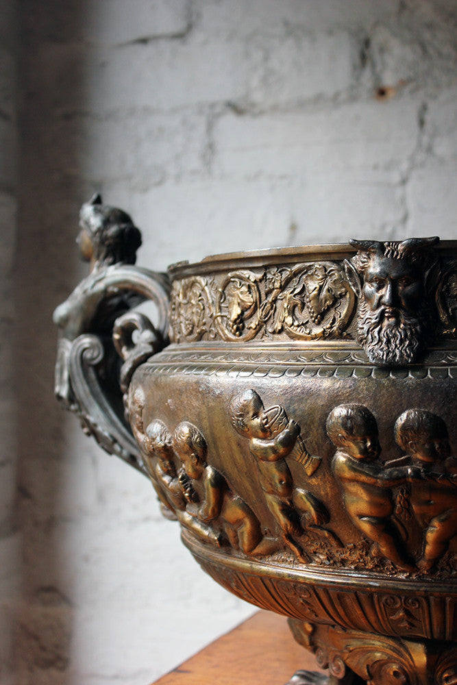 A Good French Gilt Metal Renaissance Revival Wine Cistern c.1870