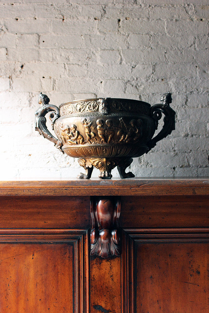 A Good French Gilt Metal Renaissance Revival Wine Cistern c.1870