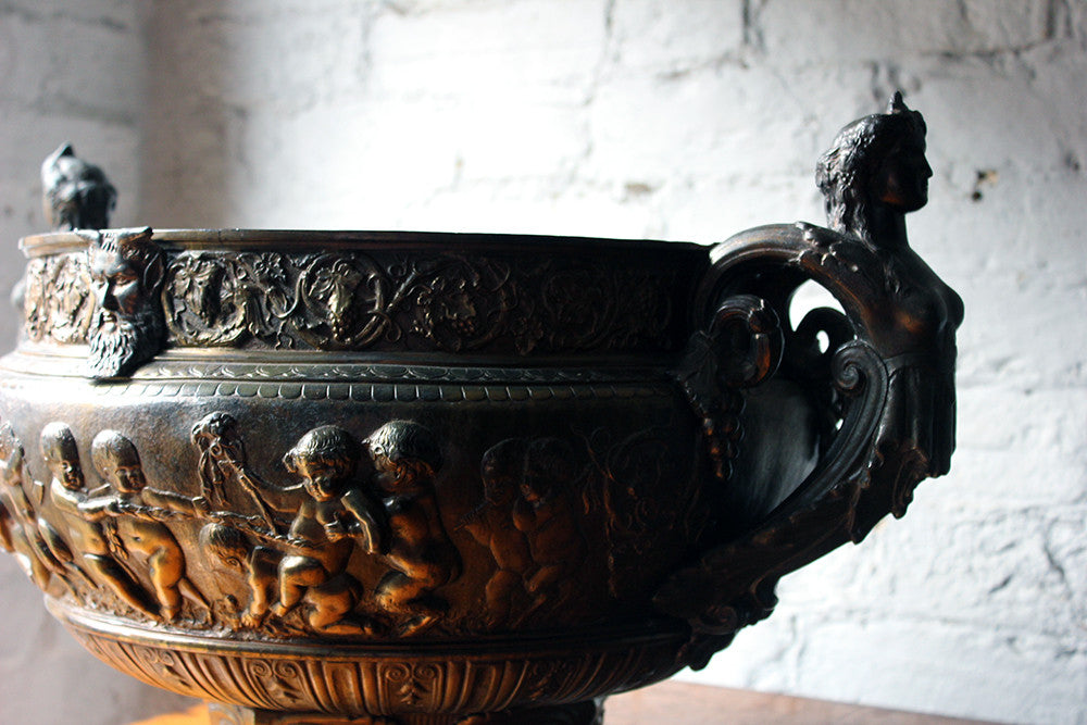 A Good French Gilt Metal Renaissance Revival Wine Cistern c.1870