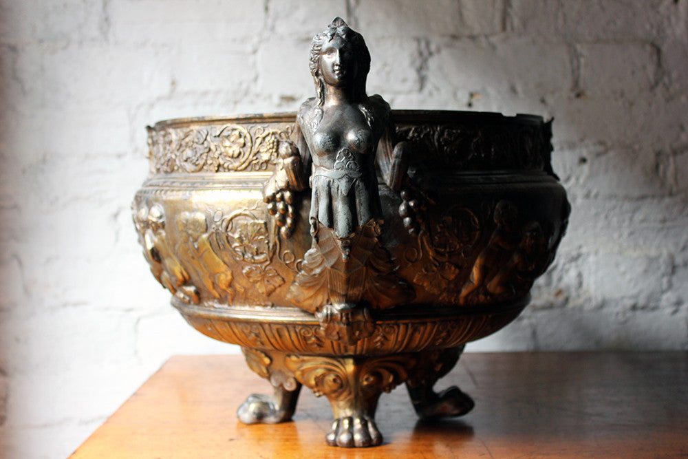A Good French Gilt Metal Renaissance Revival Wine Cistern c.1870