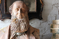 A Decorative Mid-Victorian Terracotta Bust of a Bearded Gentleman Signed 'A.COKE 1871'