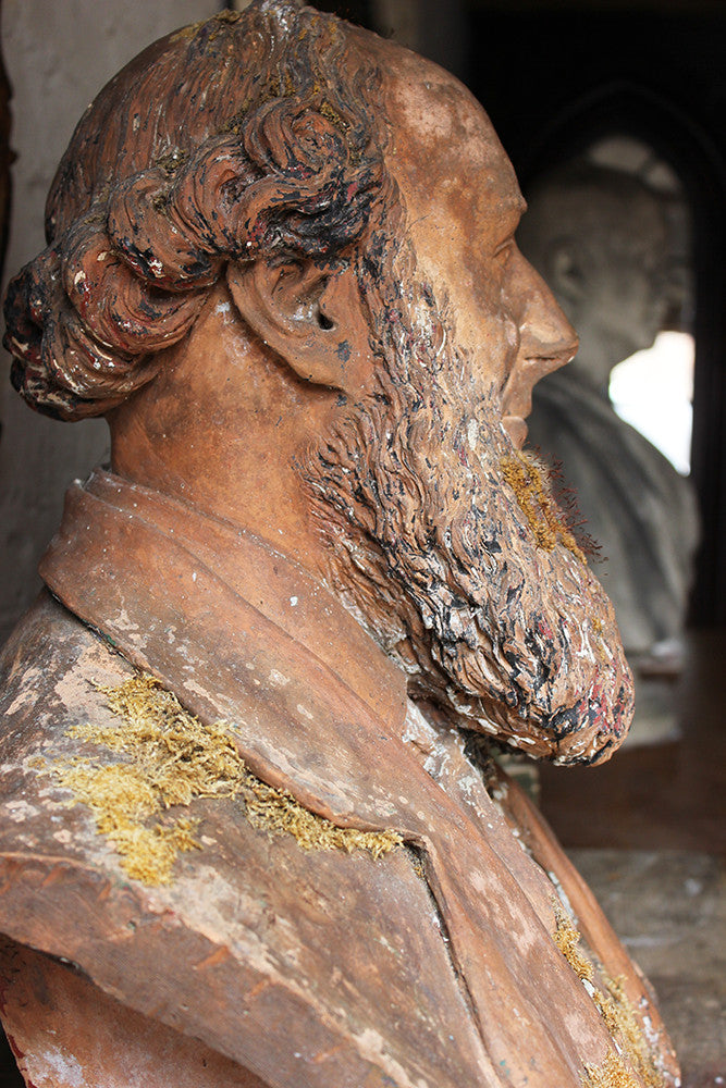 A Decorative Mid-Victorian Terracotta Bust of a Bearded Gentleman Signed 'A.COKE 1871'