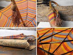 A Colourful 1930s Ladies Umbrella, Retailed by Bourne & Hollingsworth, With Original Paper Sleeve