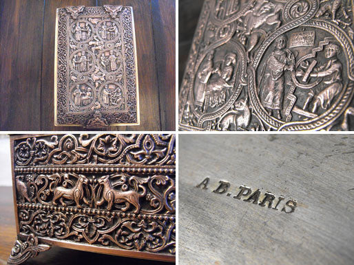 A Finely Detailed & Ornate French Silver Plated Jewellery Casket