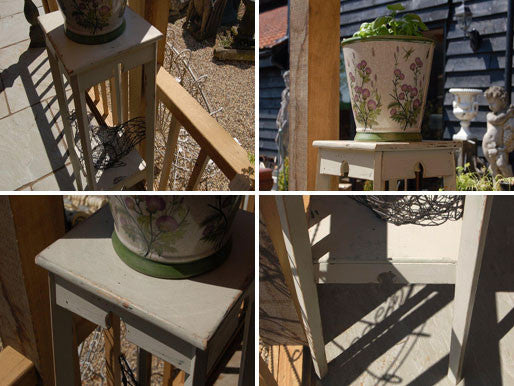 A 1920s Arts & Crafts Style Painted Two-Tier Jardinière / Plant Stand