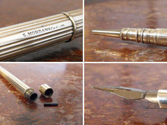 A 19thC Gilt Metal Combination Dip Pen & Protracting Pencil by S.Mordan & Co, London
