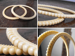 A Beautiful Pair of Early 20thC Art Deco Ivory Bangles