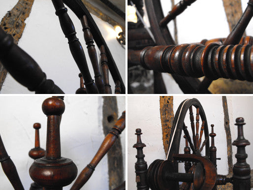 A Captivating 19th Century Operational Scandinavian Spinning Wheel