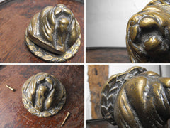 A Charming Edwardian Brass Doorknocker in the form of an Old English Sheepdog