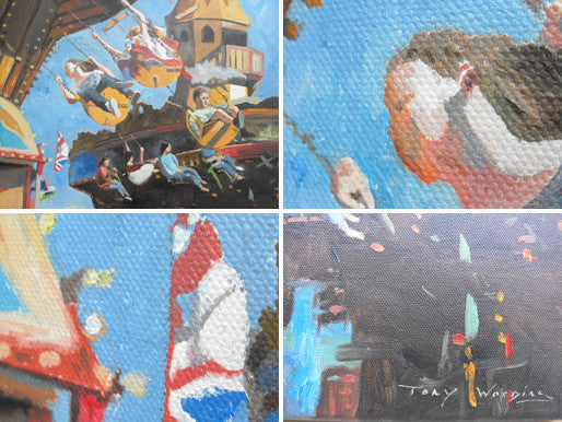 A Captivating Oil on Canvas; 'All The Fun of The Fair'; by Tony Wooding (b.1969)