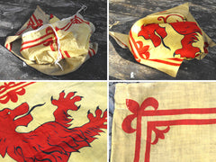 A Good Early 20thC Scottish Lion Rampant Flag or Royal Standard of Scotland