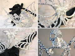 A Good Quality Masquerade Ball Mask in the Form of Butterfly Wings with Skull Decoration