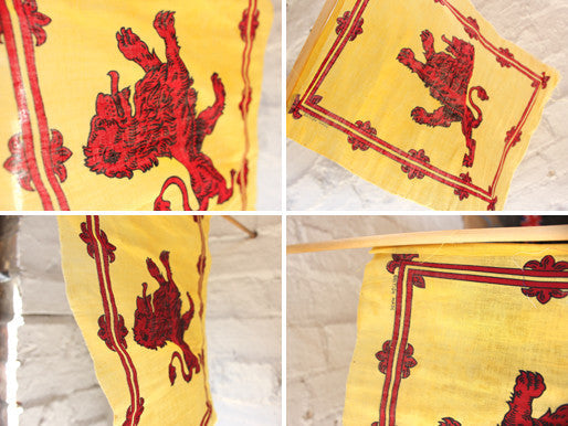 A Good Vintage Handheld Scottish Lion Rampant Flag / Royal Standard of Scotland