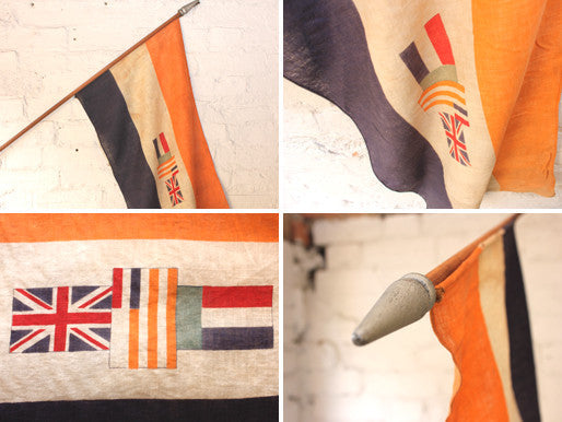 A Good British Empire Union of South Africa Flag Mounted on a Pole