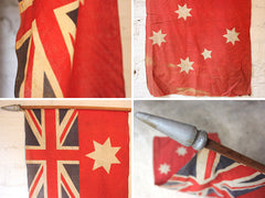 A Good British Empire Australian Red Ensign Flag Mounted on a Pole