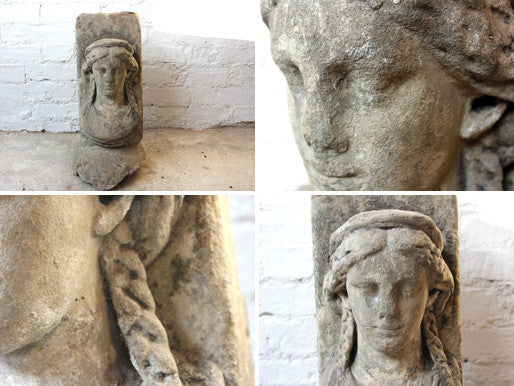 A Beautifully Carved Early 18thC Portland Stone Bust of a Young Woman