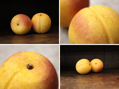 A Fine Pair of Mid 20thC Italian Carved Marble Faux Peaches