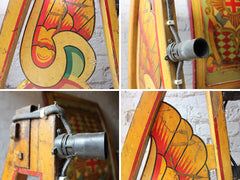 A Fantastic c.1950 Hand Painted Fairground Hoopla Stall Lighting Canopy Bracket Attributed to Fred Fowle