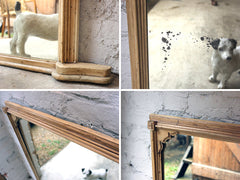 A Good Large c.1900 Pine Framed Overmantle Mirror