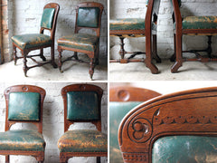 A Cracking Pair of Early Victorian Oak Gothic Revival Side Chairs by Holland & Sons c.1840