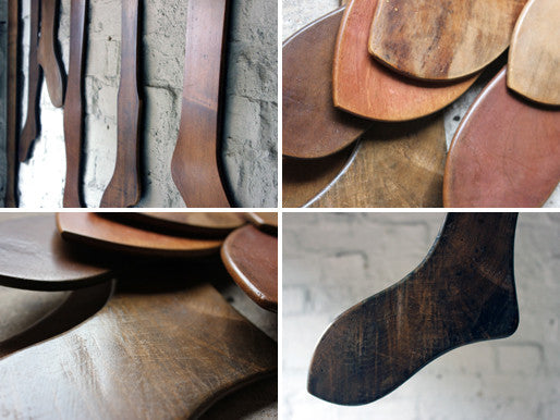 A Fabulous Group of Seven 19thC Beechwood & Pine Stocking Stretchers