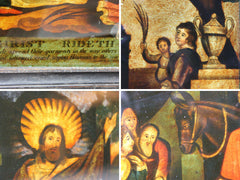 A Decorative Regency Period Transfer Mezzotint-Under-Glass Picture by W.B Walker; 'Christ Rideth into Jerusalem'