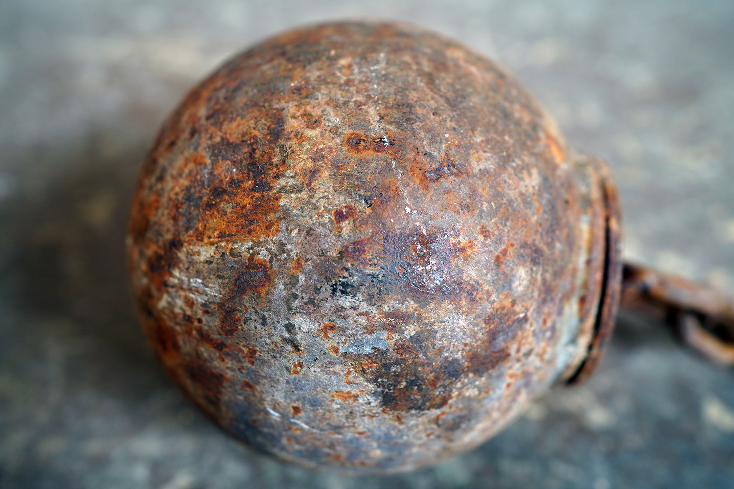 A c.1900 Convicts Iron Ball & Chain with Ankle Shackle