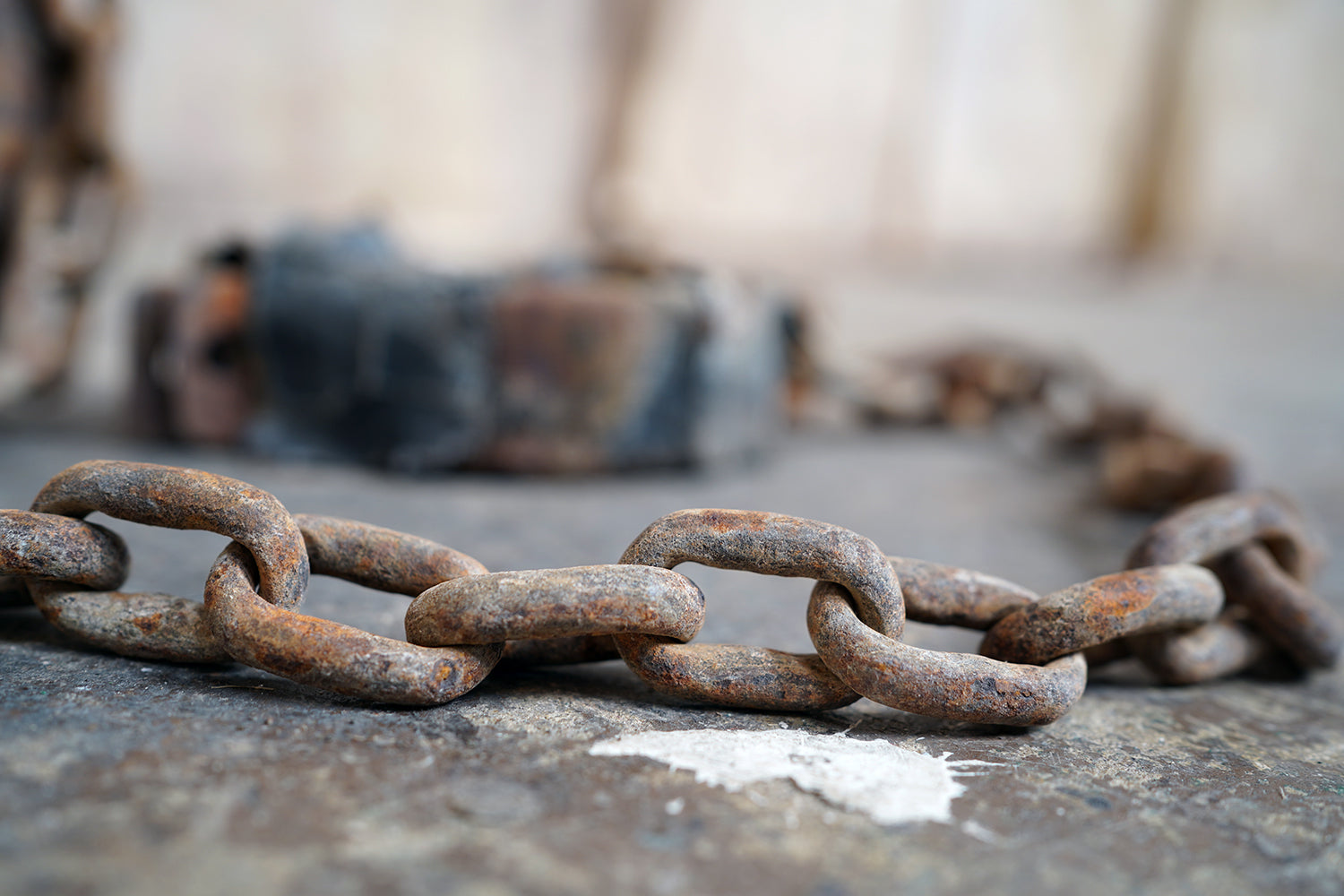 A c.1900 Convicts Iron Ball & Chain with Ankle Shackle