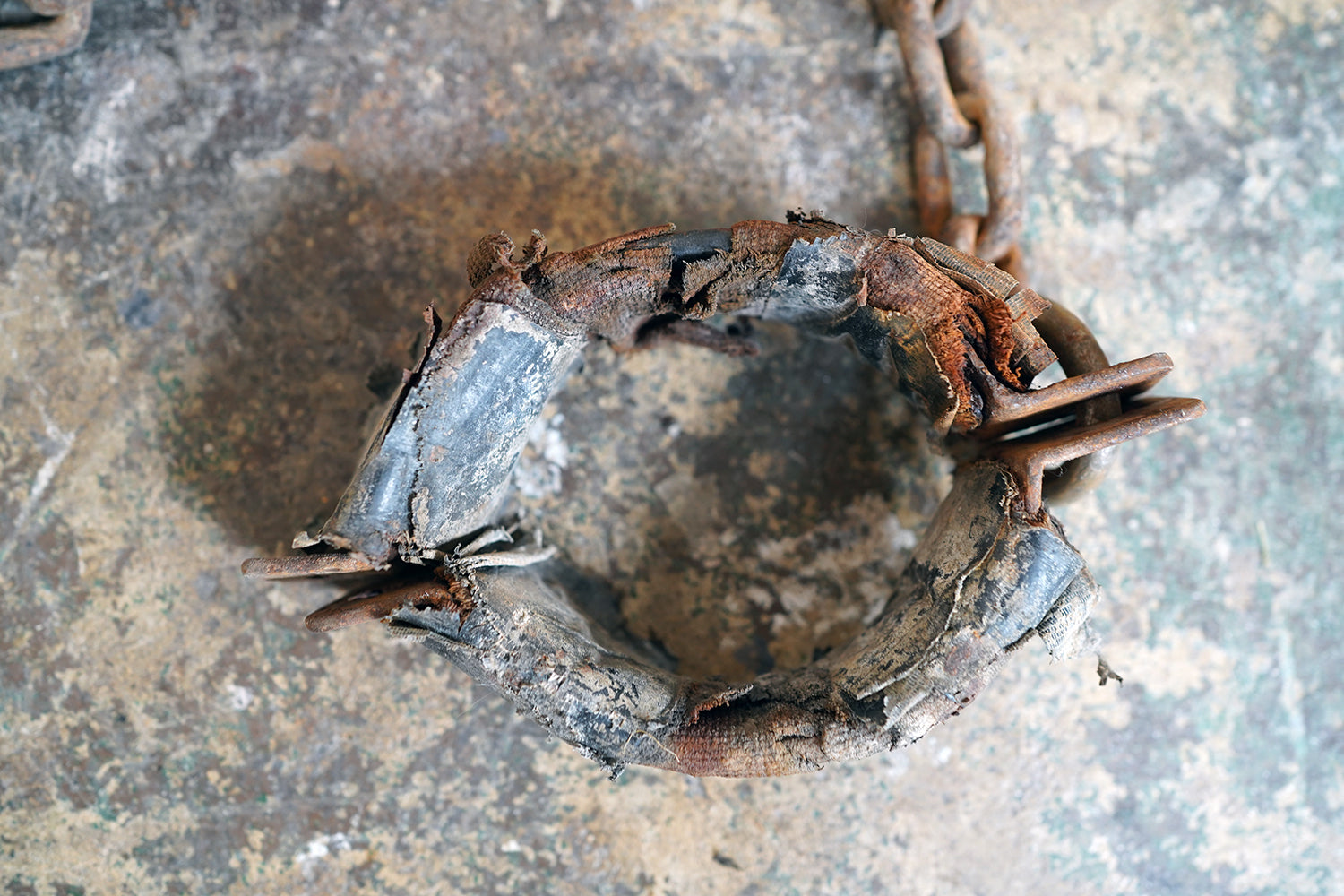 A c.1900 Convicts Iron Ball & Chain with Ankle Shackle