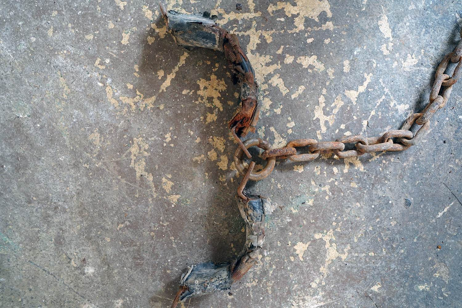 A c.1900 Convicts Iron Ball & Chain with Ankle Shackle