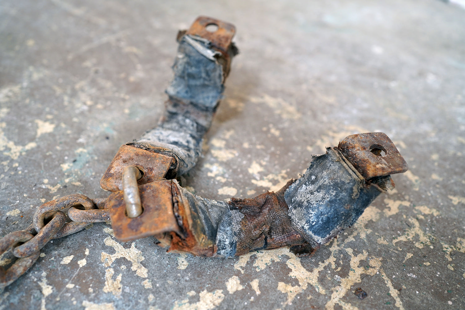 A c.1900 Convicts Iron Ball & Chain with Ankle Shackle