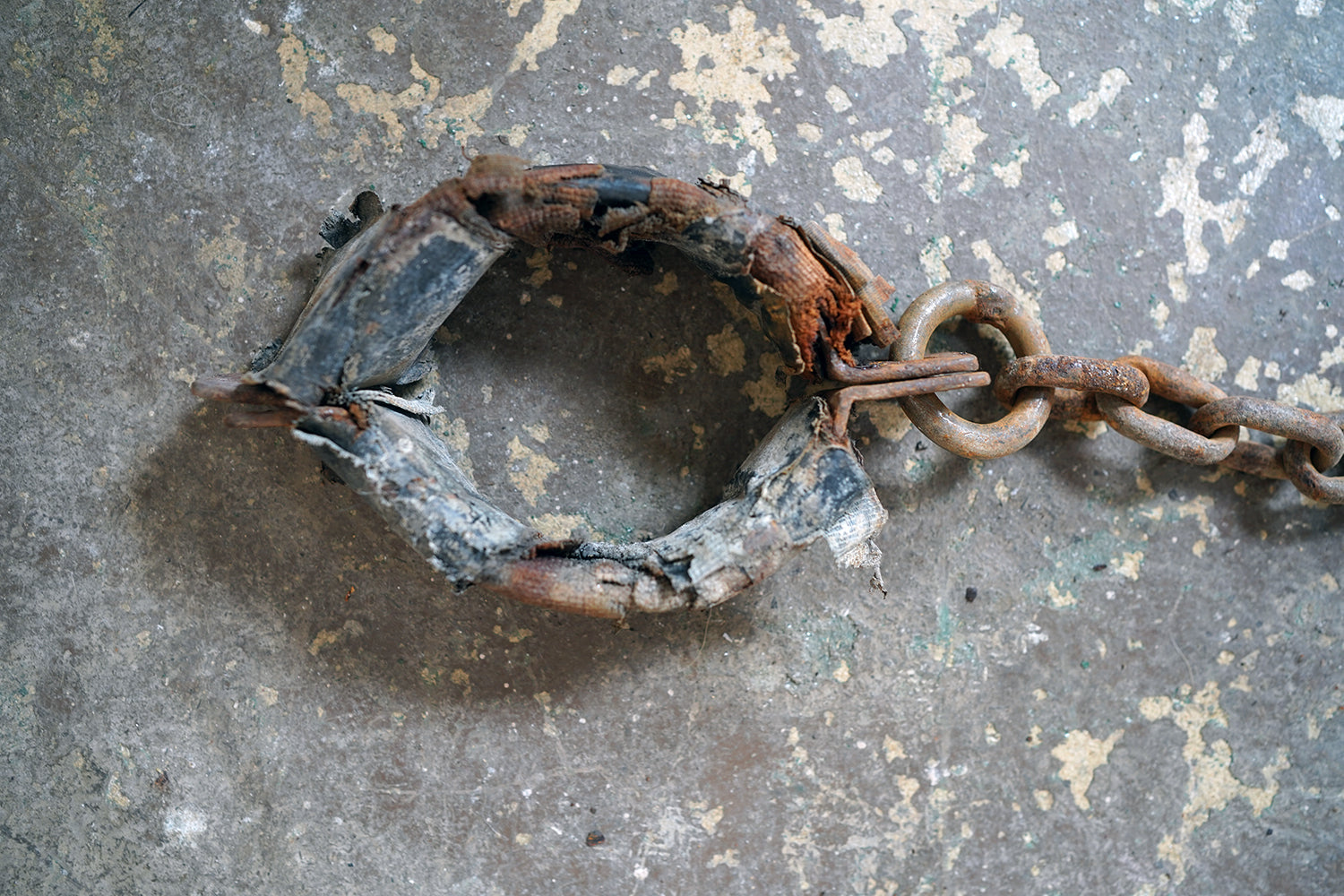 A c.1900 Convicts Iron Ball & Chain with Ankle Shackle