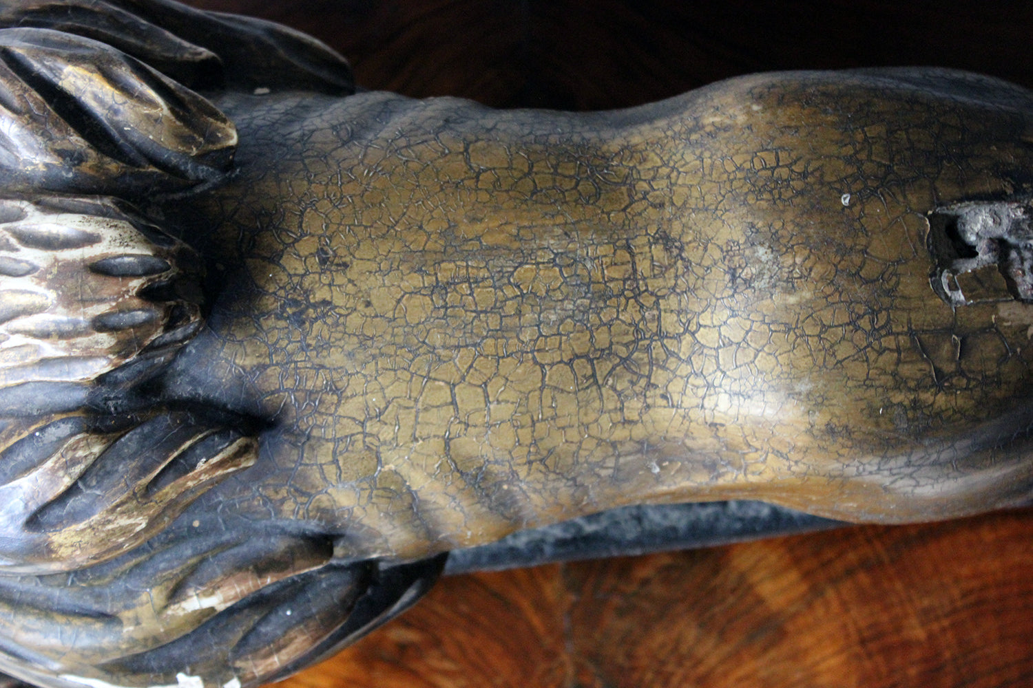 A c.1800 Carved Wood, Gesso & Parcel Gilt Heraldic Lion; The Cooper Penrose Estate, Ireland