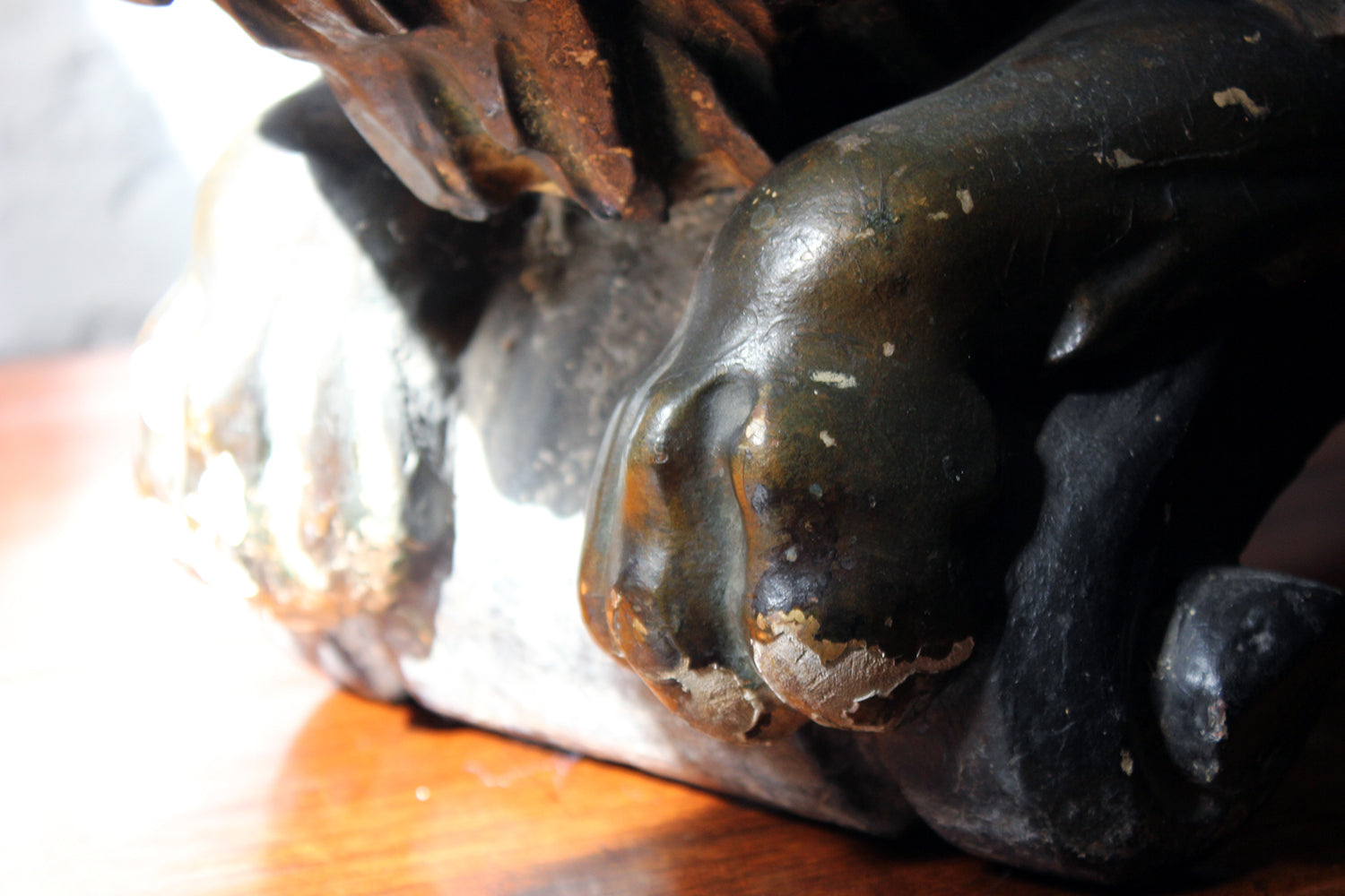 A c.1800 Carved Wood, Gesso & Parcel Gilt Heraldic Lion; The Cooper Penrose Estate, Ireland