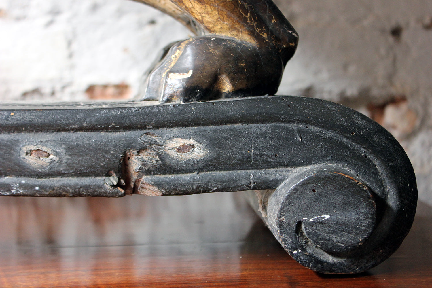 A c.1800 Carved Wood, Gesso & Parcel Gilt Heraldic Lion; The Cooper Penrose Estate, Ireland