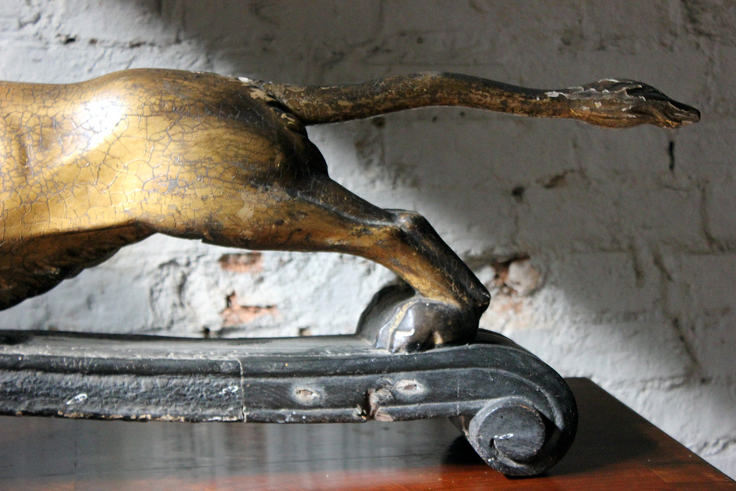 A c.1800 Carved Wood, Gesso & Parcel Gilt Heraldic Lion; The Cooper Penrose Estate, Ireland